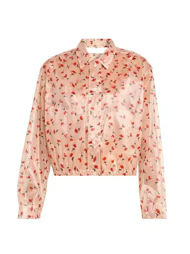 Jil Sander Women's Floral Organza Blouse - Pink Salt | Thumbnail 1 Jil Sander Women's Floral Organza Blouse - Pink Salt | Thumbnail 1