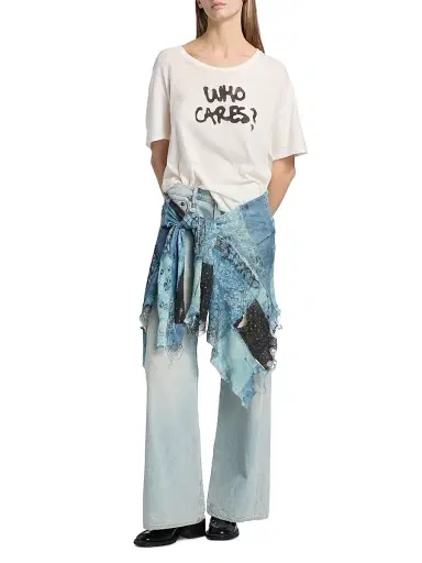 R13 Women's Who Cares Relaxed T-Shirt | Thumbnail 2 R13 Women's Who Cares Relaxed T-Shirt | Thumbnail 2