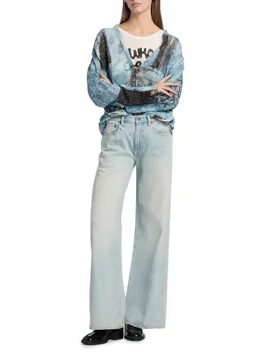 R13 Women's D'Arcy Flared Jeans - Lennon Blue - Size 25 | Thumbnail 2 R13 Women's D'Arcy Flared Jeans - Lennon Blue - Size 25 | Thumbnail 2