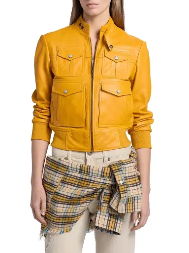 R13 Women's Shrunken Leather Jacket | Thumbnail 3 R13 Women's Shrunken Leather Jacket | Thumbnail 3