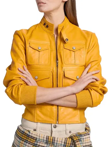 R13 Women's Shrunken Leather Jacket | Thumbnail 6 R13 Women's Shrunken Leather Jacket | Thumbnail 6