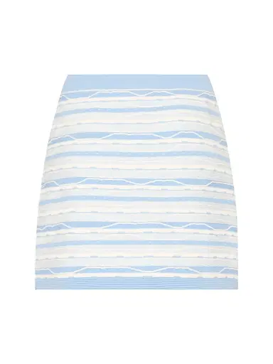 Milly Women's Sawyer Striped Knit Miniskirt - Blue Multi | Thumbnail 3 Milly Women's Sawyer Striped Knit Miniskirt - Blue Multi | Thumbnail 3