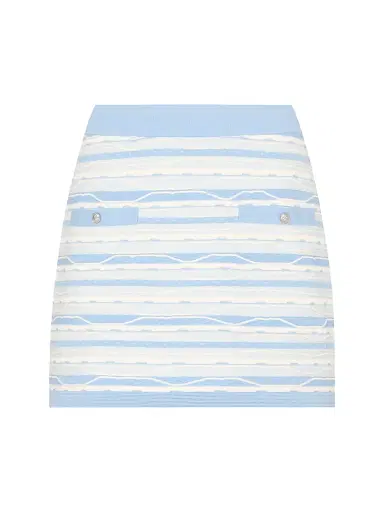Milly Women's Sawyer Striped Knit Miniskirt - Blue Multi | Thumbnail 1 Milly Women's Sawyer Striped Knit Miniskirt - Blue Multi | Thumbnail 1
