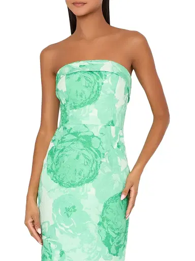 Milly Women's Ella Floral Jacquard Strapless Maxi Dress | Thumbnail 6 Milly Women's Ella Floral Jacquard Strapless Maxi Dress | Thumbnail 6