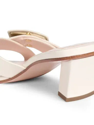 Roger Vivier Women's BV Cross Tonal 45MM Leather Mules - Cire | Thumbnail 6 Roger Vivier Women's BV Cross Tonal 45MM Leather Mules - Cire | Thumbnail 6