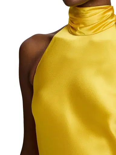 Ralph Lauren Collection Women's Chilton Stretch-Satin Column Gown - Racing Yellow | Thumbnail 5 Ralph Lauren Collection Women's Chilton Stretch-Satin Column Gown - Racing Yellow | Thumbnail 5