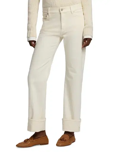 Ralph Lauren Collection Women's Adderley Cuffed Mid-Rise Slim-Fit Jeans - Glacial White - Size 31 | Thumbnail 3 Ralph Lauren Collection Women's Adderley Cuffed Mid-Rise Slim-Fit Jeans - Glacial White - Size 31 | Thumbnail 3
