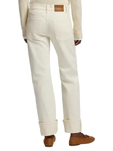 Ralph Lauren Collection Women's Adderley Cuffed Mid-Rise Slim-Fit Jeans - Glacial White - Size 31 | Thumbnail 5 Ralph Lauren Collection Women's Adderley Cuffed Mid-Rise Slim-Fit Jeans - Glacial White - Size 31 | Thumbnail 5