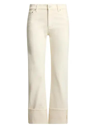 Ralph Lauren Collection Women's Adderley Cuffed Mid-Rise Slim-Fit Jeans - Glacial White - Size 31 | Thumbnail 1 Ralph Lauren Collection Women's Adderley Cuffed Mid-Rise Slim-Fit Jeans - Glacial White - Size 31 | Thumbnail 1