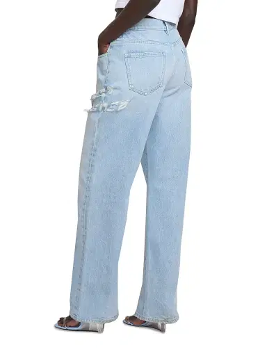 Casablanca Women's Hotfix Distressed Logo Baggy Jeans | Thumbnail 5 Casablanca Women's Hotfix Distressed Logo Baggy Jeans | Thumbnail 5