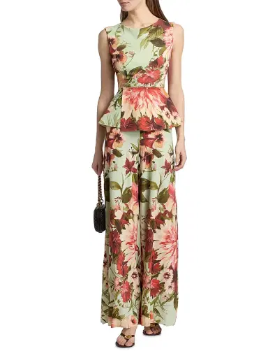 Chiara Boni La Petite Robe Women's Oliwia Floral Peplum Top | Thumbnail 2 Chiara Boni La Petite Robe Women's Oliwia Floral Peplum Top | Thumbnail 2