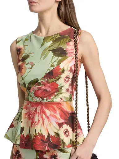 Chiara Boni La Petite Robe Women's Oliwia Floral Peplum Top | Thumbnail 6 Chiara Boni La Petite Robe Women's Oliwia Floral Peplum Top | Thumbnail 6