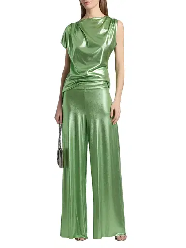 Chiara Boni La Petite Robe Women's Skylim Splendid Metallic Jersey Wide-Leg Pants | Thumbnail 2 Chiara Boni La Petite Robe Women's Skylim Splendid Metallic Jersey Wide-Leg Pants | Thumbnail 2