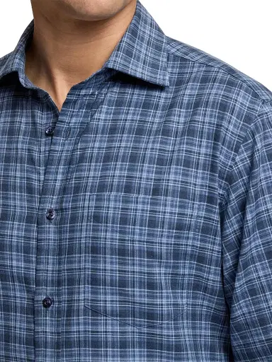 Ralph Lauren Purple Label Men's Aston Brushed Cotton Plaid Button-Front Shirt | Thumbnail 7 Ralph Lauren Purple Label Men's Aston Brushed Cotton Plaid Button-Front Shirt | Thumbnail 7