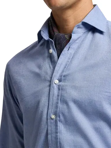 Ralph Lauren Purple Label Men's Glen Check Flannel Shirt - Blue | Thumbnail 6 Ralph Lauren Purple Label Men's Glen Check Flannel Shirt - Blue | Thumbnail 6