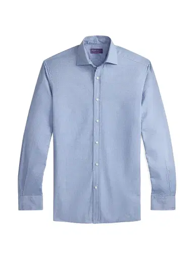Ralph Lauren Purple Label Men's Glen Check Flannel Shirt - Blue | Thumbnail 1 Ralph Lauren Purple Label Men's Glen Check Flannel Shirt - Blue | Thumbnail 1