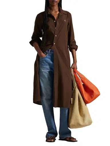 Polo Ralph Lauren Women's Kingsley Midi-Shirtdress | Thumbnail 2 Polo Ralph Lauren Women's Kingsley Midi-Shirtdress | Thumbnail 2