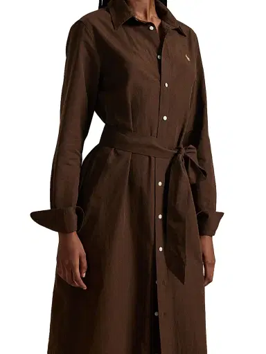Polo Ralph Lauren Women's Kingsley Midi-Shirtdress - Dark Brown - Size 6 | Thumbnail 6 Polo Ralph Lauren Women's Kingsley Midi-Shirtdress - Dark Brown - Size 6 | Thumbnail 6