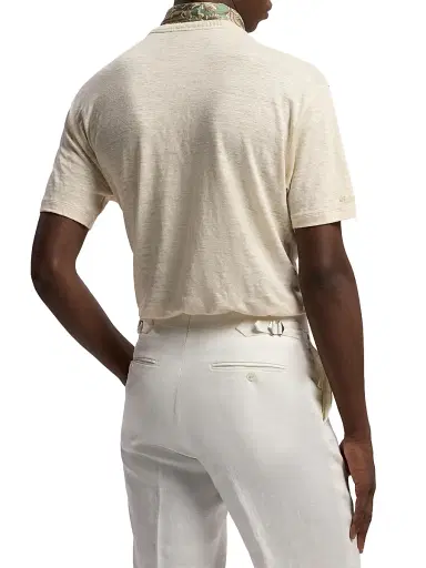 Ralph Lauren Purple Label Men's Pocket Linen Jersey T-Shirt - Limestone | Thumbnail 5 Ralph Lauren Purple Label Men's Pocket Linen Jersey T-Shirt - Limestone | Thumbnail 5