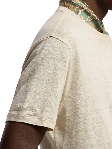 Ralph Lauren Purple Label Men's Pocket Linen Jersey T-Shirt - Limestone | Thumbnail 8 Ralph Lauren Purple Label Men's Pocket Linen Jersey T-Shirt - Limestone | Thumbnail 8