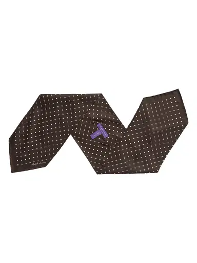 Ralph Lauren Purple Label Men's Polka Dot Cashmere-Silk Neckerchief - Luggage Brown | Thumbnail 1 Ralph Lauren Purple Label Men's Polka Dot Cashmere-Silk Neckerchief - Luggage Brown | Thumbnail 1