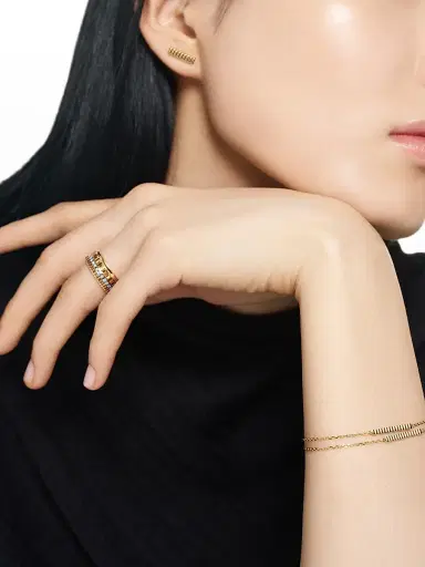 Boucheron Women's Quatre 18K Yellow Gold Grosgrain Bar Charm Bracelet - Yellow Gold | Thumbnail 2 Boucheron Women's Quatre 18K Yellow Gold Grosgrain Bar Charm Bracelet - Yellow Gold | Thumbnail 2