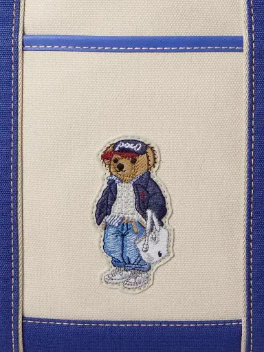 Polo Ralph Lauren Women's Small Spring Bear Shopper Tote Bag | Thumbnail 5 Polo Ralph Lauren Women's Small Spring Bear Shopper Tote Bag | Thumbnail 5