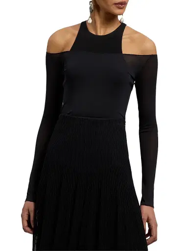 Ralph Lauren Collection Women's Maxine Layered Jersey Top - Black - Size XS | Thumbnail 3 Ralph Lauren Collection Women's Maxine Layered Jersey Top - Black - Size XS | Thumbnail 3