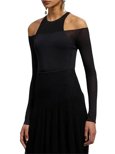 Ralph Lauren Collection Women's Maxine Layered Jersey Top - Black - Size XS | Thumbnail 4 Ralph Lauren Collection Women's Maxine Layered Jersey Top - Black - Size XS | Thumbnail 4