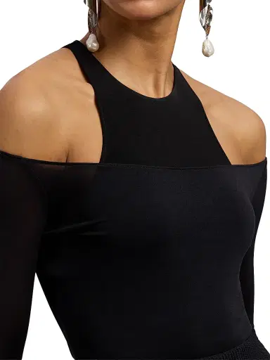 Ralph Lauren Collection Women's Maxine Layered Jersey Top - Black - Size XS | Thumbnail 6 Ralph Lauren Collection Women's Maxine Layered Jersey Top - Black - Size XS | Thumbnail 6
