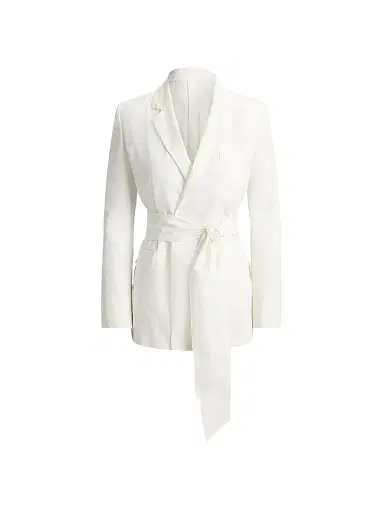 Ralph Lauren Collection Women's Carlotta Peached Cotton-Blend Jacket | Thumbnail 1 Ralph Lauren Collection Women's Carlotta Peached Cotton-Blend Jacket | Thumbnail 1