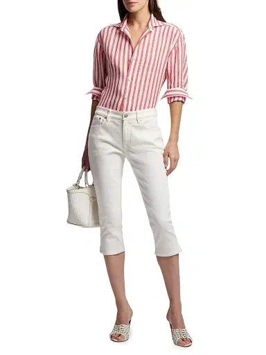 Ralph Lauren Collection Women's Breona Capri Jeans - Optic White - Size 32 | Thumbnail 2 Ralph Lauren Collection Women's Breona Capri Jeans - Optic White - Size 32 | Thumbnail 2