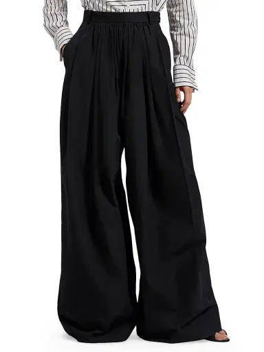 Ralph Lauren Collection Women's Vannesa Poplin Wide-Leg Pants - Black - Size 12 | Thumbnail 3 Ralph Lauren Collection Women's Vannesa Poplin Wide-Leg Pants - Black - Size 12 | Thumbnail 3
