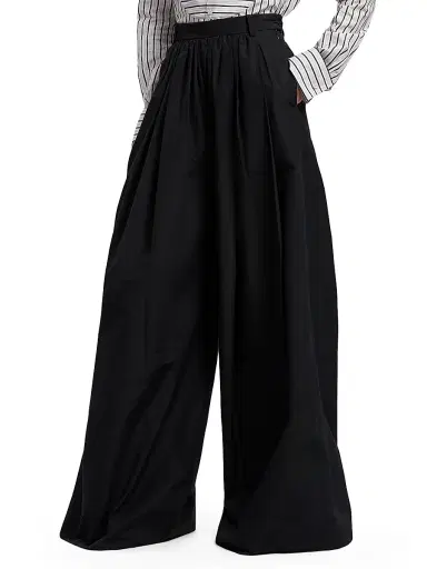 Ralph Lauren Collection Women's Vannesa Poplin Wide-Leg Pants - Black - Size 12 | Thumbnail 4 Ralph Lauren Collection Women's Vannesa Poplin Wide-Leg Pants - Black - Size 12 | Thumbnail 4