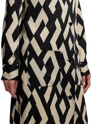Ralph Lauren Collection Women's Nessa Deco-Print Wool Coat | Thumbnail 7 Ralph Lauren Collection Women's Nessa Deco-Print Wool Coat | Thumbnail 7