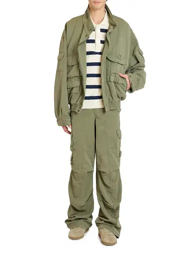 Balmain Men's Cotton Cargo Pants - Vert | Thumbnail 2 Balmain Men's Cotton Cargo Pants - Vert | Thumbnail 2