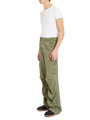 Balmain Men's Cotton Cargo Pants - Vert | Thumbnail 4 Balmain Men's Cotton Cargo Pants - Vert | Thumbnail 4