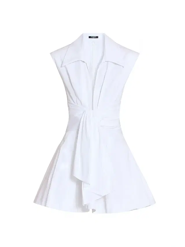 Women's Sleeveless Cotton Fit-&-Flare Minidress - Blanc Optique Women's Sleeveless Cotton Fit-&-Flare Minidress - Blanc Optique