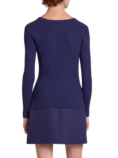 Courrèges Women's Rib-Knit Cut-Out Sweater | Thumbnail 5 Courrèges Women's Rib-Knit Cut-Out Sweater | Thumbnail 5