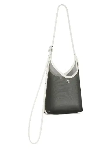 Courrèges Women's Melt Mesh Tote Bag - Black Heritage White | Thumbnail 2 Courrèges Women's Melt Mesh Tote Bag - Black Heritage White | Thumbnail 2