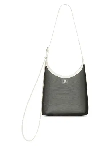 Courrèges Women's Melt Mesh Tote Bag - Black Heritage White | Thumbnail 1 Courrèges Women's Melt Mesh Tote Bag - Black Heritage White | Thumbnail 1