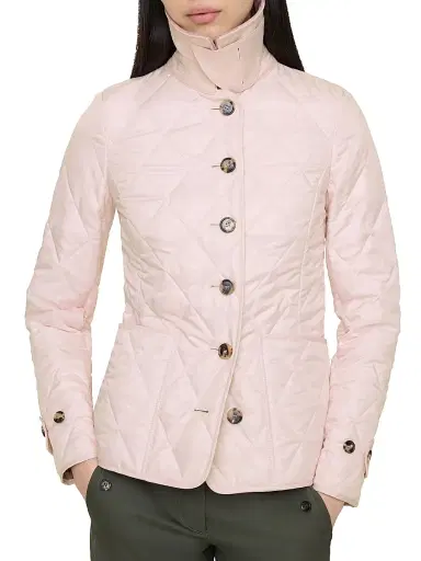 Burberry Women's Quilted Slim Jacket - Mallow Pink | Thumbnail 3 Burberry Women's Quilted Slim Jacket - Mallow Pink | Thumbnail 3