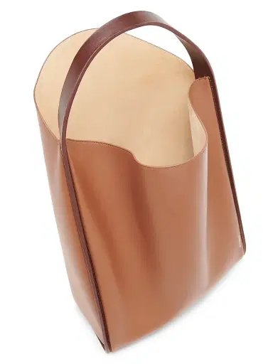 Jil Sander Women's Pivot Leather Tote Bag - Grape | Thumbnail 3 Jil Sander Women's Pivot Leather Tote Bag - Grape | Thumbnail 3