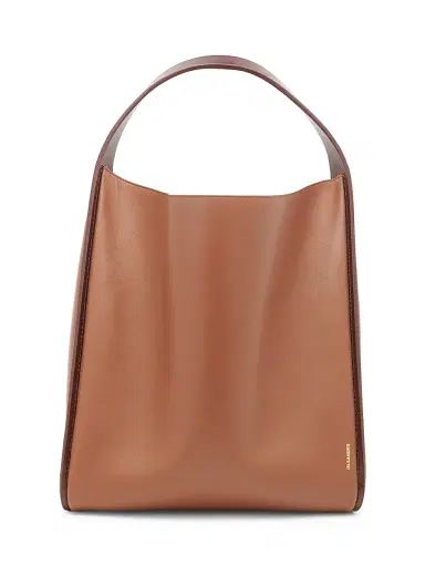 Jil Sander Women's Pivot Leather Tote Bag - Grape | Thumbnail 1 Jil Sander Women's Pivot Leather Tote Bag - Grape | Thumbnail 1
