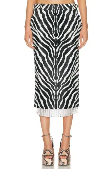 The Attico Low Rise Midi Skirt | Thumbnail 2 The Attico Low Rise Midi Skirt | Thumbnail 2