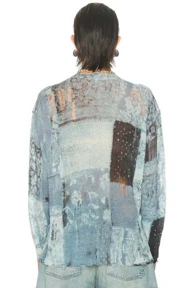 R13 Printed Boyfriend Cardigan | Thumbnail 4 R13 Printed Boyfriend Cardigan | Thumbnail 4
