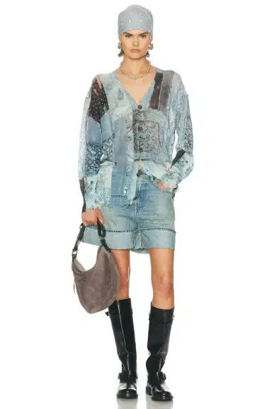 R13 Printed Boyfriend Cardigan | Thumbnail 5 R13 Printed Boyfriend Cardigan | Thumbnail 5