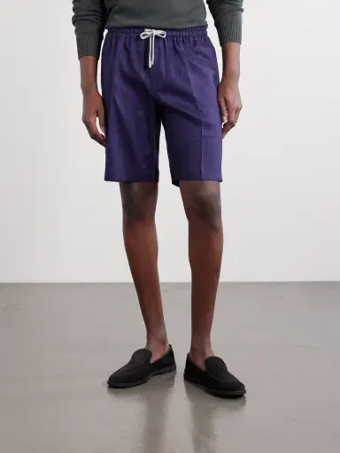 FEDELI Alfa Straight-Leg Linen Drawstring Shorts - Men | Thumbnail 3 FEDELI Alfa Straight-Leg Linen Drawstring Shorts - Men | Thumbnail 3