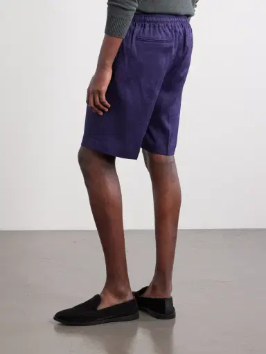 FEDELI Alfa Straight-Leg Linen Drawstring Shorts - Men | Thumbnail 4 FEDELI Alfa Straight-Leg Linen Drawstring Shorts - Men | Thumbnail 4