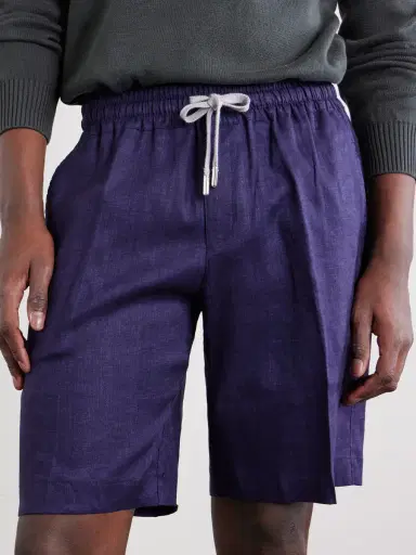 FEDELI Alfa Straight-Leg Linen Drawstring Shorts - Men | Thumbnail 5 FEDELI Alfa Straight-Leg Linen Drawstring Shorts - Men | Thumbnail 5
